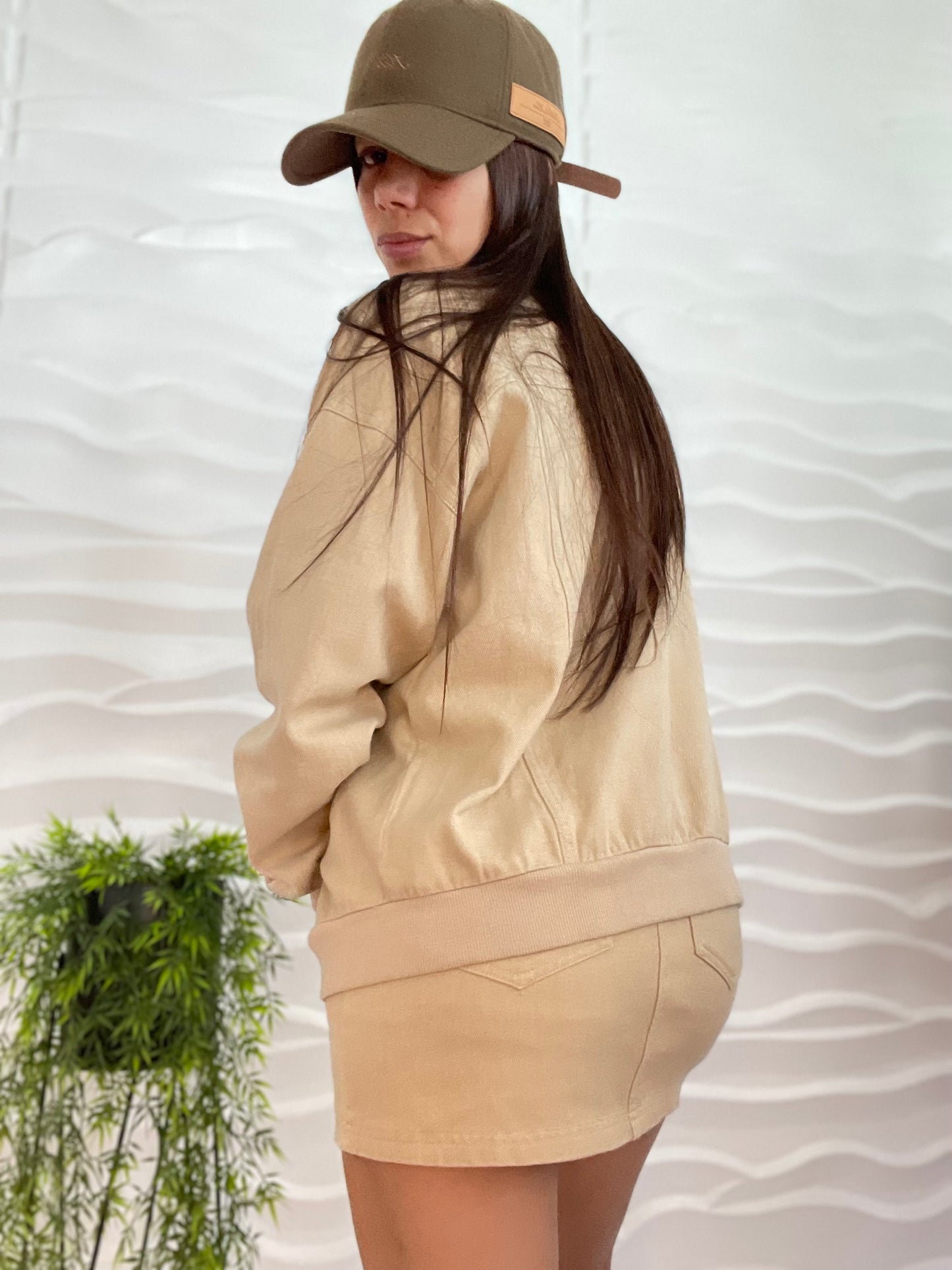 Khaki Skirt Set